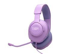 JBL Quantum 100M2 cascos circumaurales para gaming, JBL QuantumSOUND Signature, cable de audio de 3.5 mm, compatibles con múltiples plataformas, micrófono desmontable, función de silencio, violeta