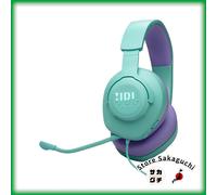 JBL Quantum 100M2 con cable sobre la oreja Gaming Headset Cyan Mesh Earpads 3...