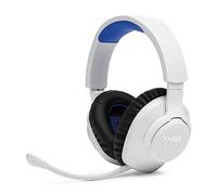 JBL Quantum 360P Auriculares inalámbricos con bluetooth para Playstation, micrófono desmontable, cancelación activa del ruido, QuantumSOUND Signature, 22 horas de batería, blanco