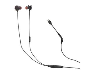 JBL Quantum 50C, auriculares intraaurales con cable para gaming, USB-C, JBL QuantumSURROUND, compatibilidad multiplataforma, micrófono, botones para volumen y silenciar micrófono, negro