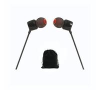 JBL Tune 110 - Auriculares intraurales con cable con control remoto de 1 botón, sonido distintivo para una experiencia de audio rica, incluye bolsa de transporte