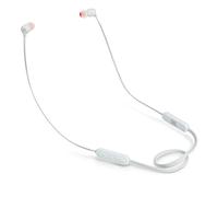 JBL Tune 110 BT Auriculares inalámbricos con sonido Pure Bass, Bluetooth, mando a distancia y micrófono, batería de hasta 6 horas, 2h de recarga, blanco