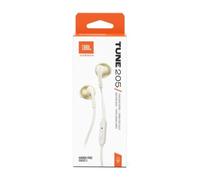 Jbl tune 205 auriculares alámbrico dentro de oído música champán,