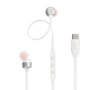 JBL Tune 310C - Auriculares intraurales con Cable de Alta resolución, Cable Plano sin enredos, Control Remoto de 3 Botones con micrófono (Blanco)