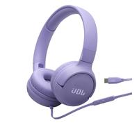 JBL Tune 520 C Auriculares con Cable, Ajuste cómodo, micrófono, Sonido JBL Pure Bass, preajustes de ecualización, conectividad USB-C, diseño Plegable y Cable sin enredos, Violeta