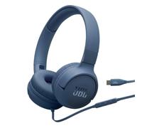JBL Tune 520 C Auriculares con Cable, Ajuste cómodo, micrófono, Sonido JBL Pure Bass, preajustes de ecualización, conectividad USB-C, diseño Plegable y Cable sin enredos, Azul