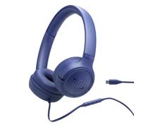 JBL Tune 530 C Auriculares con Cable, Ajuste cómodo, micrófono, Sonido JBL Pure Bass, preajustes de ecualización, conectividad USB-C, diseño Plegable y Cable sin enredos, Negro