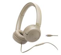 JBL Tune 530 C - Auriculares de Diadema con Cable con micrófono, Sonido JBL de Graves Puros, preajustes de ecualización, conectividad USB-C, diseño Plegable y Cable sin enredos, Mousse de Moca
