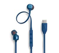 JBL TUNE310C - Auriculares de conexión USB Tipo C, 96 kHz/24 bits DAC Integrado/Control Remoto de 3 Botones con micrófono para Llamadas/Cable Plano, 3 Tipos de Ecualizador preestablecido incluidos