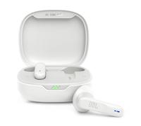 JBL Vibe Flex, Audífonos Inalámbricos Bluetooth, Drivers 12mm, Reproducción 32 Horas, Resistentes al Agua y al Polvo IP54 - Blanco