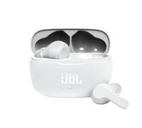 JBL WAVE 200 TWS Auriculares inalámbricos intraaurales con sonido JBL Deep Bass, asistente de voz con control táctil y resistencia al agua IPX2, hasta 20h de música, en blanco