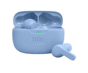 JBL Wave Beam, Auriculares intrauditivos inalámbricos con impermeabilización IP54 e IPX2, Llamadas Manos Libres y 32 Horas de duración de la batería, en Azul