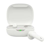 JBL Wave Flex 2, Auriculares inalámbricos True Wireless, Bluetooth, autonomía de hasta 40 hrs, Sonido Pure Bass, Smart Ambient, Resistentes al Agua y al Polvo, conexión multipunto, Blanco