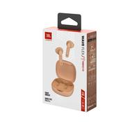 JBL Wave Flex, auriculares inalámbricos In-Ear con resistencia al agua IP54 e IPX2, tecnología TalkThru y AmbientAware y 32 horas de duración de la batería, en beige