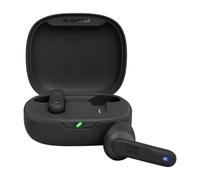 JBL Wave Flex, auriculares inalámbricos In-Ear con resistencia al agua IP54 e IPX2, tecnología TalkThru y AmbientAware y 32 horas de duración de la batería, en negro