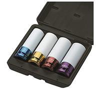 JBM 52338 - Pack de 4 Vasos de Impacto, Especial extracción Ruedas (1/2")