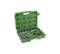 JBM 52723 - Pack de 21 piezas con vasos hexagonales en estuche (1/2")