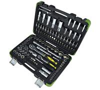 JBM 52979 - Pack de 113 piezas con vasos de 12 cantos en estuche (cromado) color negro