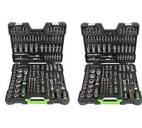 JBM 54046 Estuche de Herramientas de, con Vasos Hexagonales Cromado, 179 Piezas, Caja de 2