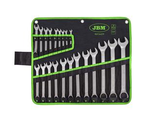 JBM 54079 Juego 21 Llaves Combinadas Fijas Sin Carraca 6 a 32mm Con Estuche