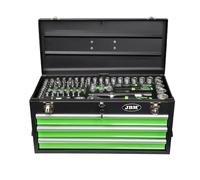JBM 54261 REFIAL CAJA DE METAL CON HERRAMIENTAS 143 PIEZAS SATINADAS