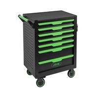 JBM Carrito Porta Herramientas 54834 Acero Verde 7 Cajones Incluye 154 Piezas