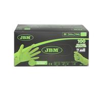 JBM GUANTES VERDES DESECHABLES DE NITRILO- Talla :L - 7,0MIL (100 UDS.) TEXTURA DIAMANTE