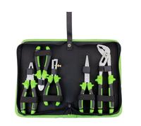 JBM Juego De 5 Pinzas Con Estuche Verde Cromo Vanadio