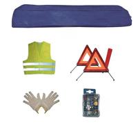 JBM Kit Emergencia Bolsa Azul + MK H7 + Chaleco + TRIANG. + Guantes