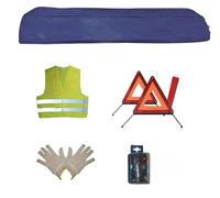JBM Kit Emergencia Bolsa Azul + MK H7+H1 + Chaleco + TRIANG. + Guantes