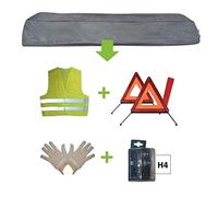 JBM Kit Emergencia Bolsa Gris + MK H4 + Chaleco + TRIANG. + Guantes