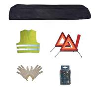 JBM Kit Emergencia Bolsa Negra + MK H1 + Chaleco + TRIANG. + Guantes