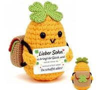 Jbniuay Para mi hijo - regalo de papá hijo - patata positiva, muñeca creativa de lana de tejer patata, regalo de mutuo, amuleto, regalo de escolarización, todo estará bien