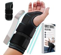JBonest Muñequera para el síndrome del túnel carpiano, muñequera de mano para artritis, tendinitis, esguinces, dolor de escritura, para hombres y mujeres, mano izquierda, talla L