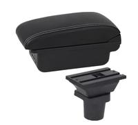 JBPIHZT 0 Brazo De Auto Caja De Almacenamiento Para Mitsubishi Para Colt Caja De Brazo Para Mitsubishi Para Colt Z3(B3 style white line)