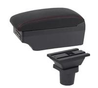 JBPIHZT 0 Brazo De Auto Caja De Almacenamiento Para Mitsubishi Para Colt Caja De Brazo Para Mitsubishi Para Colt Z3(C1 style red line)