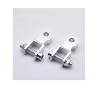 JBPIHZT 2 Piezas De Extensor Altura Universal Amortiguador Motocicleta Aleación Aluminio Ajustador Modificación Extensión Resistente(Plata)