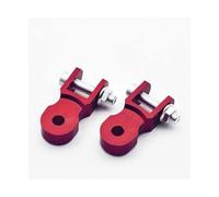 JBPIHZT 2 Piezas De Extensor Altura Universal Amortiguador Motocicleta Aleación Aluminio Ajustador Modificación Extensión Resistente(ROJO)