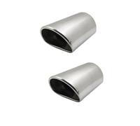 JBPIHZT 2pcs Puntera De Tubo De Sistema De Escape De Coche De Acero Inoxidable Para Q5 V70 Garganta Trasera Accesorios Auto(Plata)