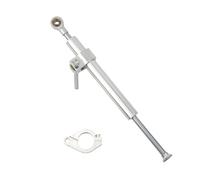 JBPIHZT Amortiguador De Dirección Motocicleta 330 Mm Accesorios Para Estabilizador Horquilla Piezas Aluminio Para Motos Cross(Plata)