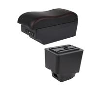 JBPIHZT Brazo De Auto Para R&enault Para Captur Caja De Brazo 2018-2021 Accesorios Auto Caja De Almacenamiento Detalles Piezas Interiores USB(B1 Negro rojo 3USB)