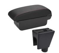 JBPIHZT Caja De Almacenamiento Para Reposabrazos De Coche Para C&hevrolet Para Spark III Para Aveo Para T200 Accesorios Para Reposabrazos.(B1 Negro rojo 3USB)