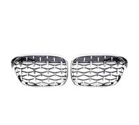 JBPIHZT Diamante De Coche Rejilla Delantera Riñón Carreras Para X1 F48 F49 2016-2019 Estilo Meteoro Rejillas Piezas(Plata)