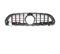 JBPIHZT Negro Brillante Rejilla Deportiva Frontal Para Mercedes Para Benz Clase C W206 C180 C200 C300 2022-2024 Estilo BRS Del Parachoques(negro rojo)