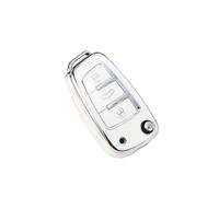 JBPIHZT Para A1 A3 A6 A6L Q2 Q3 Q7 TTS R8 S6 RS3 Protector De Llave Accesorios Llavero Funda Suave TPU Para Coche(BLANCO)