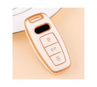 JBPIHZT Para A3 A4 B9 A6 A7 4K A8 Para E-tron Q5 Q8 C8 D5 SQ8 Bolsa De Protección Accesorios Funda Llave Coche TPU(White gold)