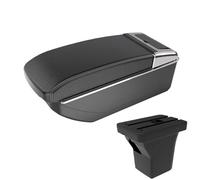 JBPIHZT Para C&hevrolet Para AVEO Reposabrazos Coche Caja Almacenamiento Central Con Portavasos Piezas Auto Almacenamiento Doble Capa(Black white NO USB)