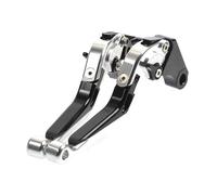 JBPIHZT Para CB125R CB125F CB125E Juego De Palancas Embrague Y Freno Manijas Ajustables Plegables Accesorios Para Motocicleta(Plata Negro)