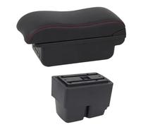 JBPIHZT Para F&ord Para Fiesta Caja De Reposabrazos De Coche Para F&ord Para Fiesta MK7 2009 2010 2011-2017 Caja De Reposabrazos Central(C2 Línea roja)