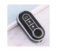JBPIHZT Para FIAT Para Ducato Para Punto Para Panda Para Lancia Para Musa Accesorios Funda Plegable Para Llave De Coche TPU(NEGRO)